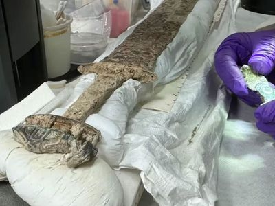 Experts are currently examining the sword in a lab.