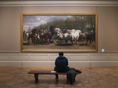 The Horse Fair&nbsp;by French artist Rosa Bonheur hangs at the Metropolitan Museum of Art in New York City.&nbsp;