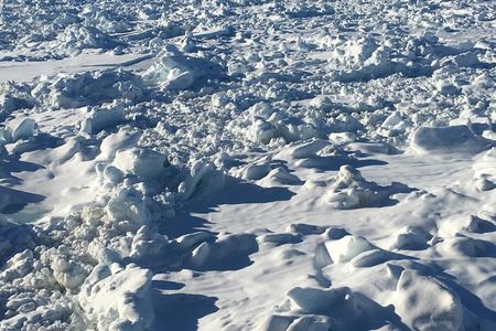 Icy conditions kept BAYSYS ships from making their way to the research site. 