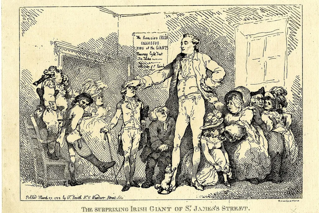 An illustration of Charles Byrne, whose bones were displayed at the Hunterian Museum in London for some 200 years