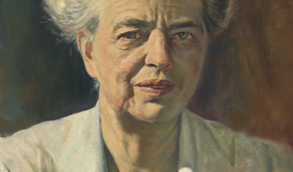 Eleanor Roosevelt by Bernard T. Frydrysiak, 1946; Oil on canvas; Ford and Marni Roosevelt
