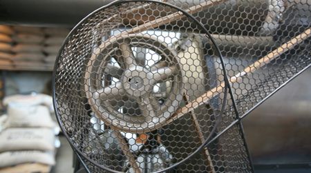 Detail of Sightglass Coffee’s roaster