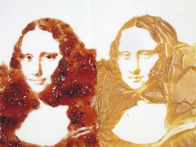 &quot;Art About Art&quot; features photos inspired by old masters, such as Double Mona Lisa (Peanut Butter and Jelly) by Vik Muniz.