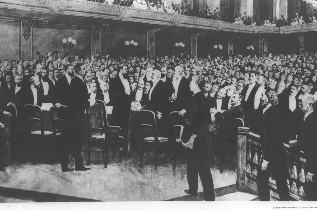 Delegates at the First Zionist Congress in Basel, Switzerland, in 1897