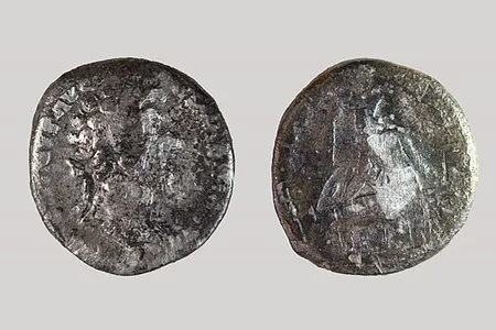 The silver denarius weighs 0.08 ounces (2.4 grams) and is one of the only coins of its kind found in Bremen.