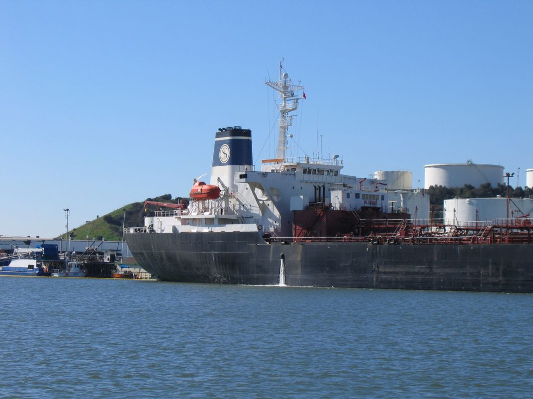 Cargo Ship ballast discharge