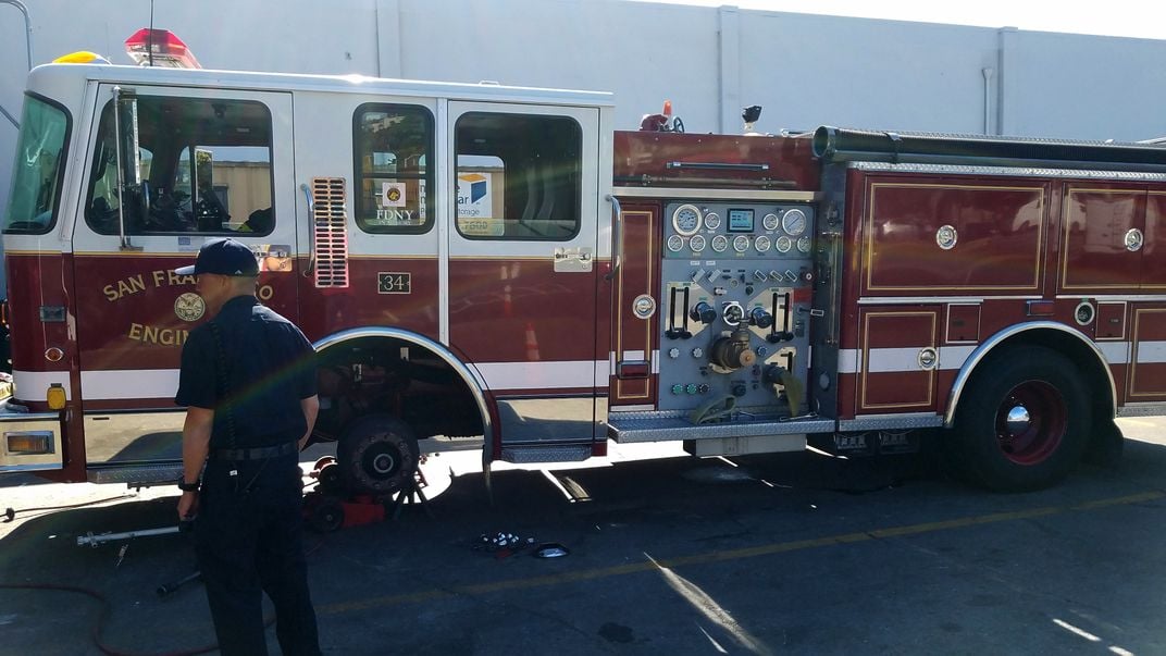 Fire Truck Tire Change | Smithsonian Photo Contest | Smithsonian Magazine