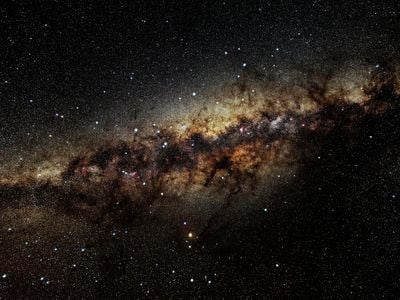 A view of the center of the Milky Way Galaxy.