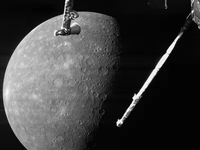 The spacecraft offered a clear view of Mercury&#39;s south pole while completing its fourth of six flybys.