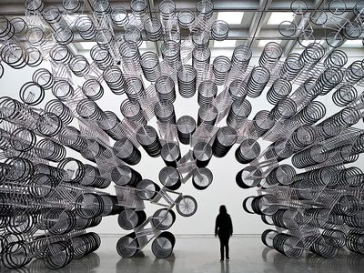 Ai Weiwei
Chinese 1957–
Forever Bicycles, 2011, installation view at Taipei Fine Arts Museum
© Ai Weiwei
