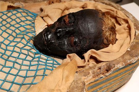 The remains of Takabuti, a young woman who was murdered in the 7th century B.C. in Egypt