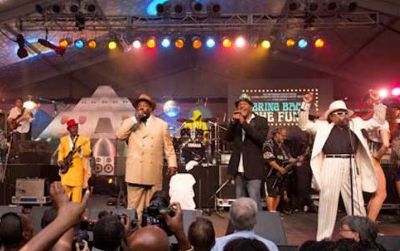 George Clinton and crew brought the crowd to their feet on the opening night of the Festival.