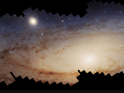 A section of the new photomosaic of the Andromeda Galaxy, which features 600 fields of view in total from the Hubble Space Telescope.