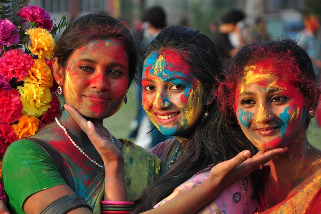 Colorful Holi Festival At Viswabharati Kolkata Smithsonian Photo