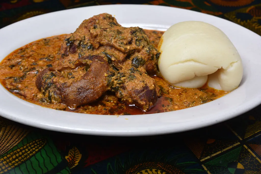 goat egusi with a side of fufu