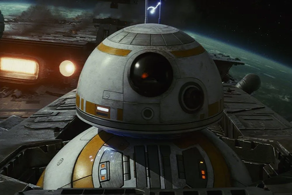 BB-8 is an “astromech droid” who first appeared in The Force Awakens.