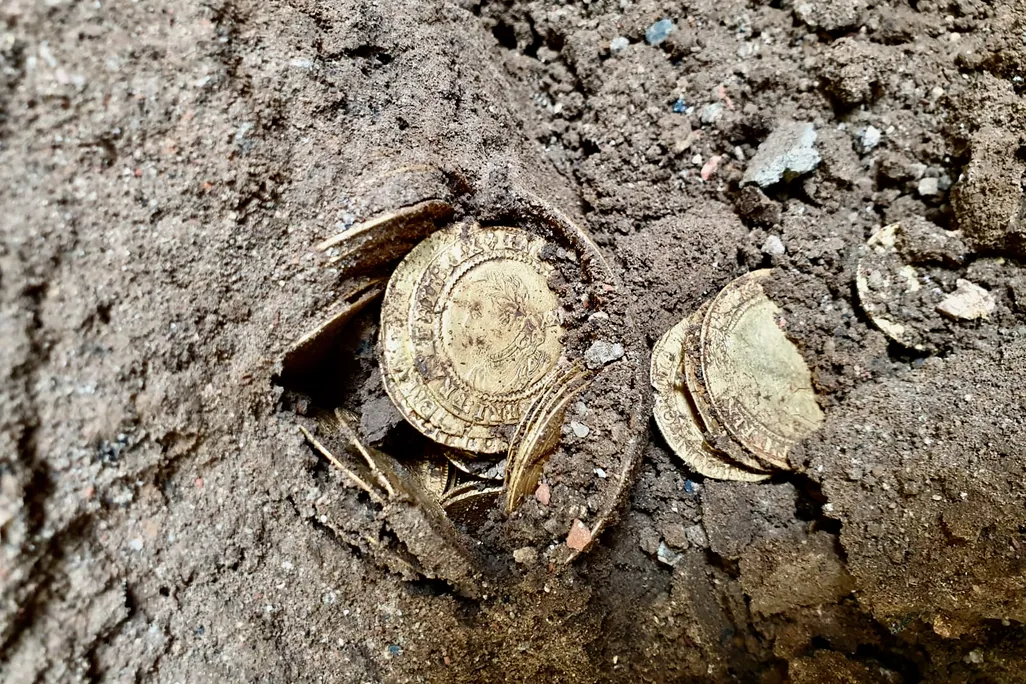 Coins in the ground