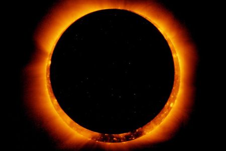 NASA's Earth-orbiting satellite Hinode observes the 2011 annular solar eclipse from space.