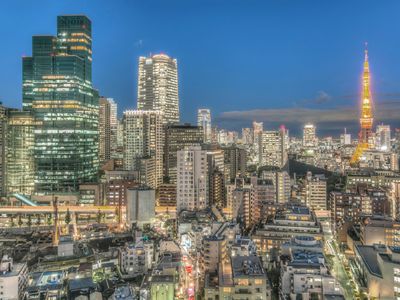The dense metropolis of Tokyo sparkles like an urban playground at night.