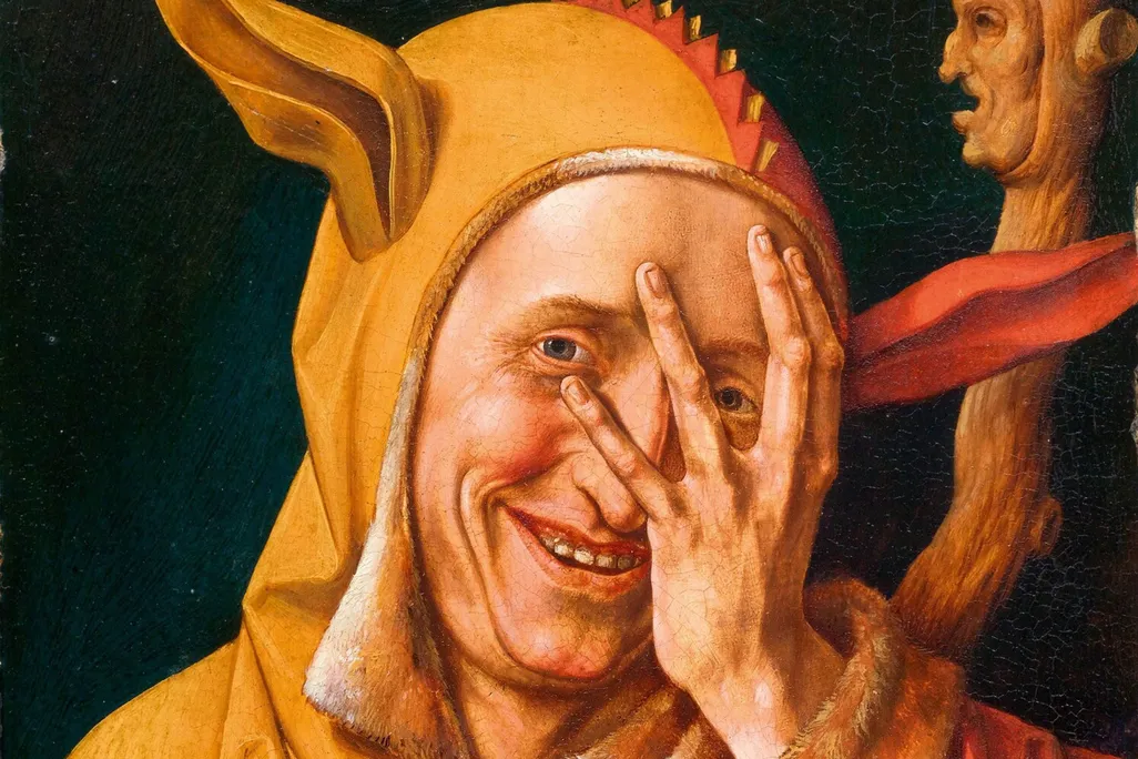 The fool looking through his fingers