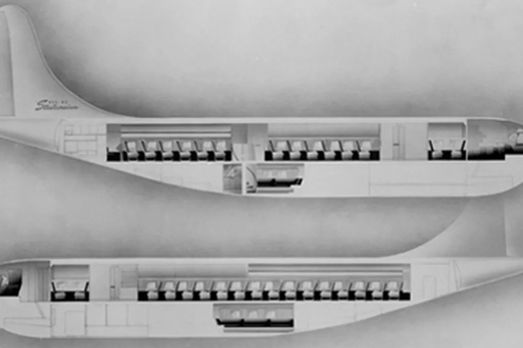 A design diagram for the interior of the Stratocruiser