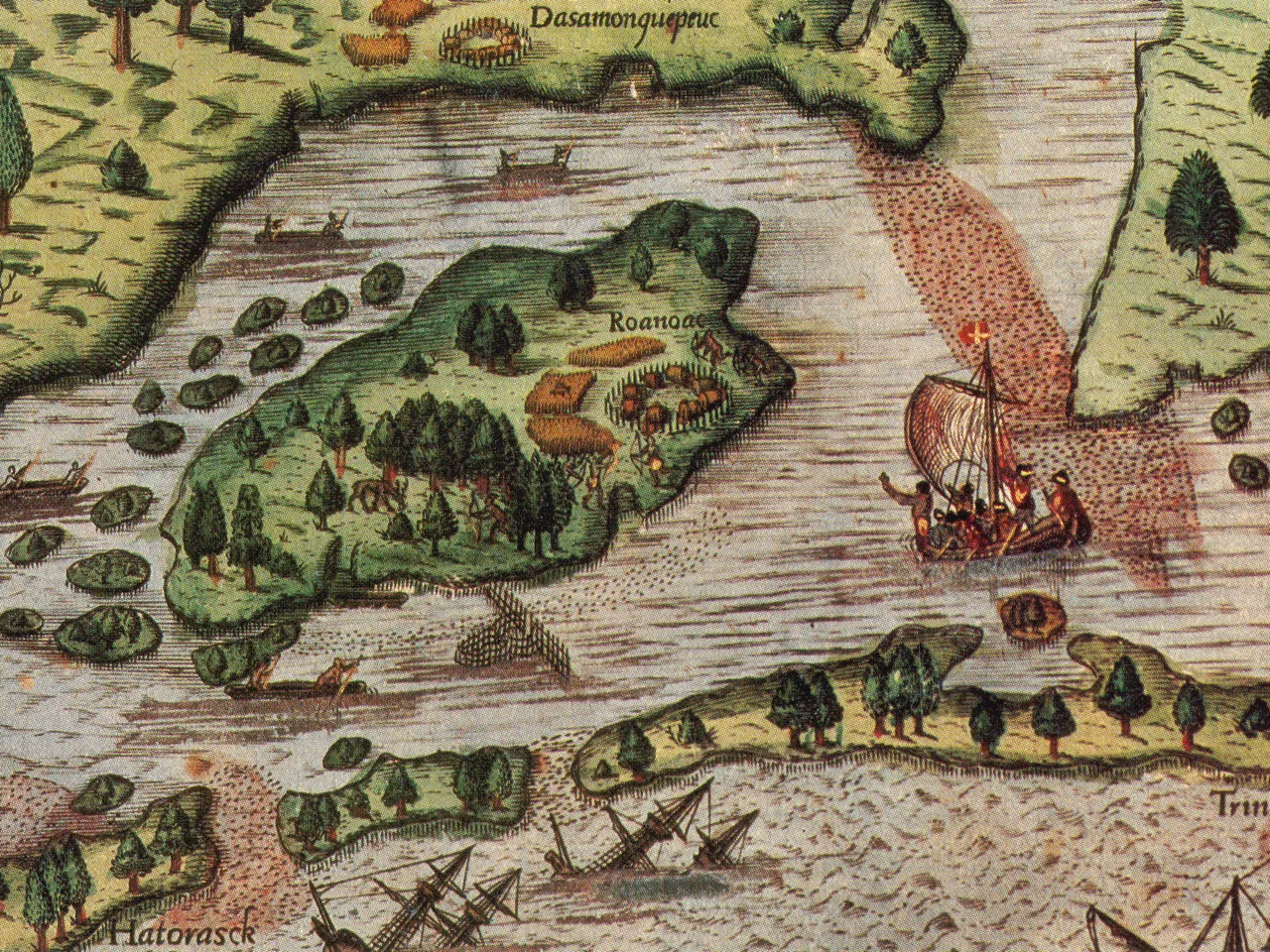 Historic image associated with the Roanoke mystery