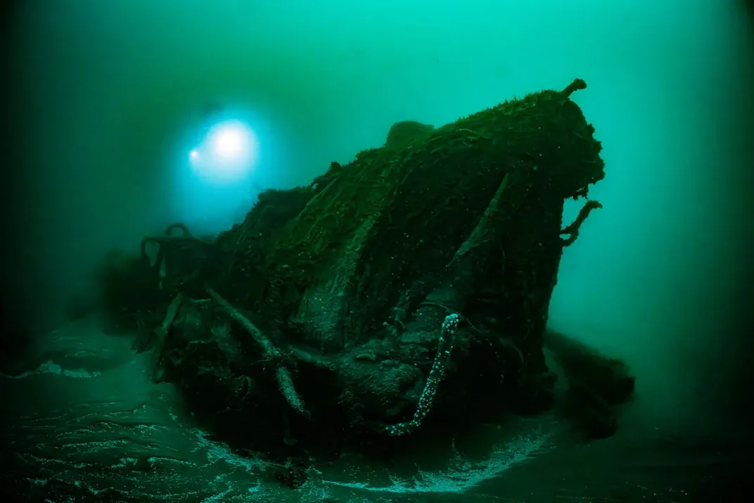 Stern section where the vessel was cut in half