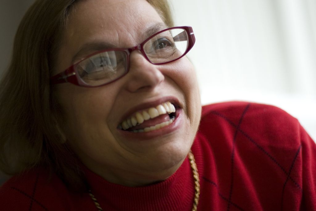 An image of Judy Heumann in her office in 2007