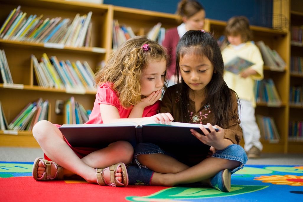 Girls reading