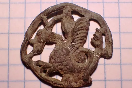 Discovered by a metal detectorist in the village of&nbsp;W&oacute;lka Nieliska, the badge is about an inch wide.