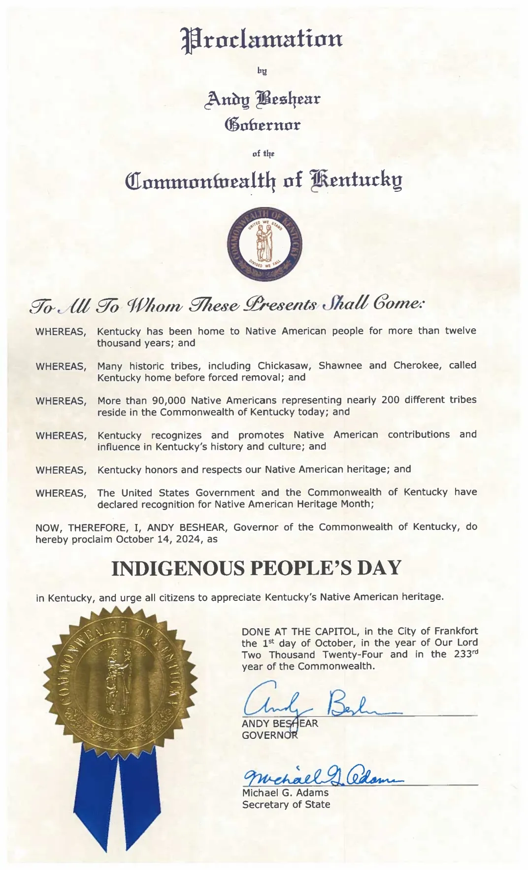 Indigenous Peoples’ Day A Day to Honor and Recognize the First Peoples