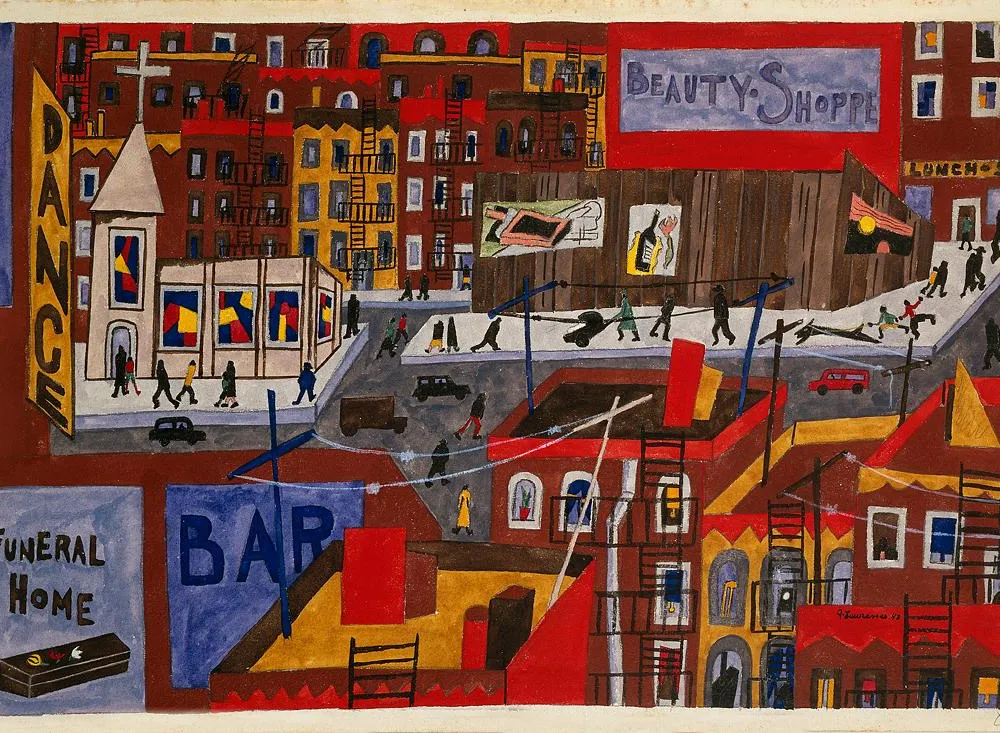 jacob lawrence paintings great migration series