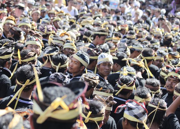 Attendees at royal Balinese Cremation Cermenony  thumbnail