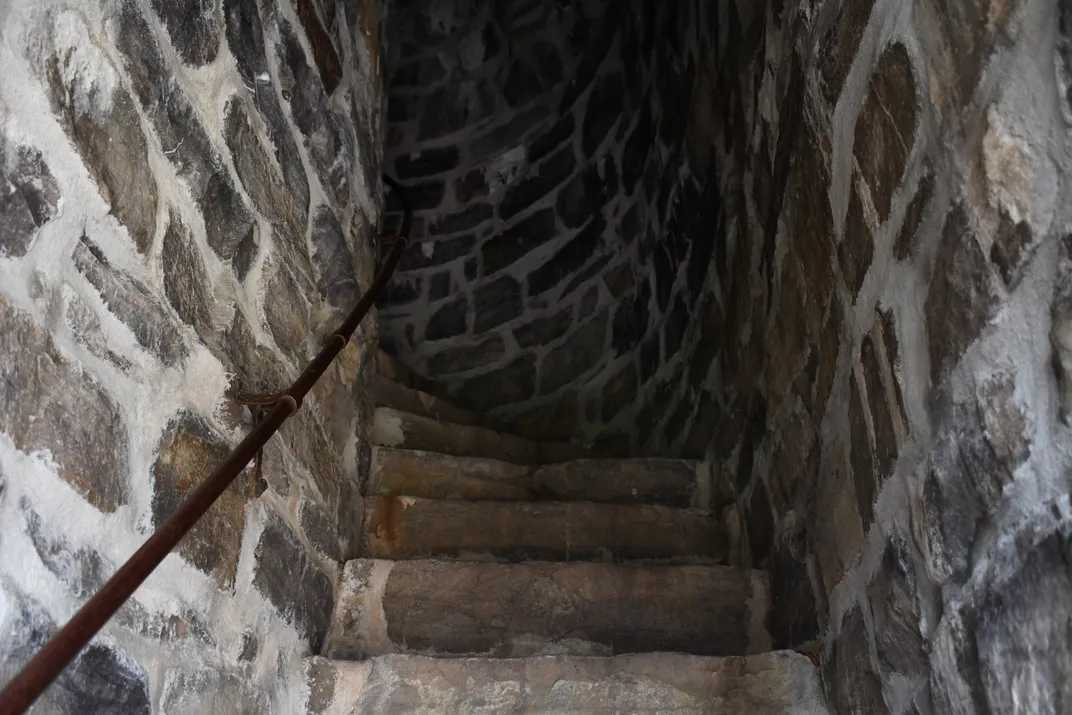 Stairs leading to upper levels of the monument