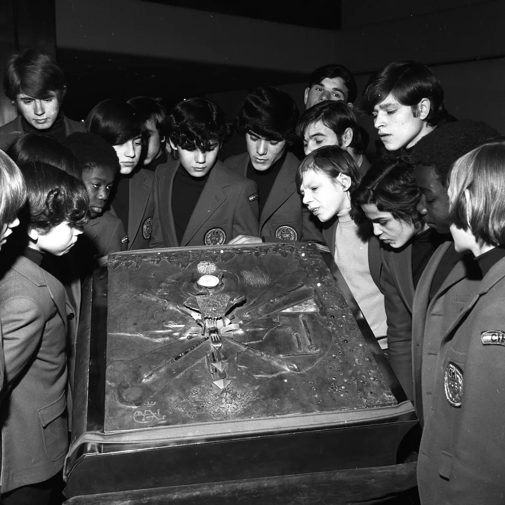 Students and book in 1970