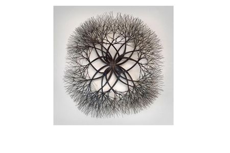 Ruth Asawa, Untitled (S.557, Wall-Mounted Tied Wire, Closed Center Twelve-Petaled Form Based on Nature), bronze wire, 38 x 38 x 12 in. Crystal Bridges Museum of American Art, Bentonville, Arkansas, 2011.39.