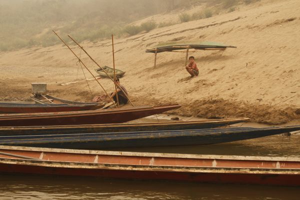 Boats on the Mekong thumbnail