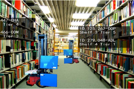 Robot librarians might one day help human librarians track down misplaced books.