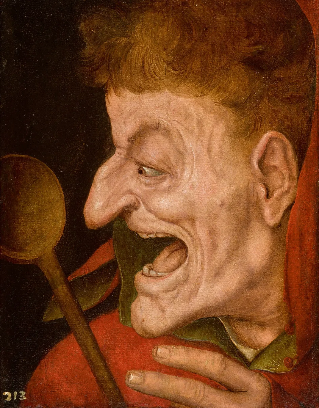 A Fool With a Wooden Spoon, Quentin Massys, circa 1525-30