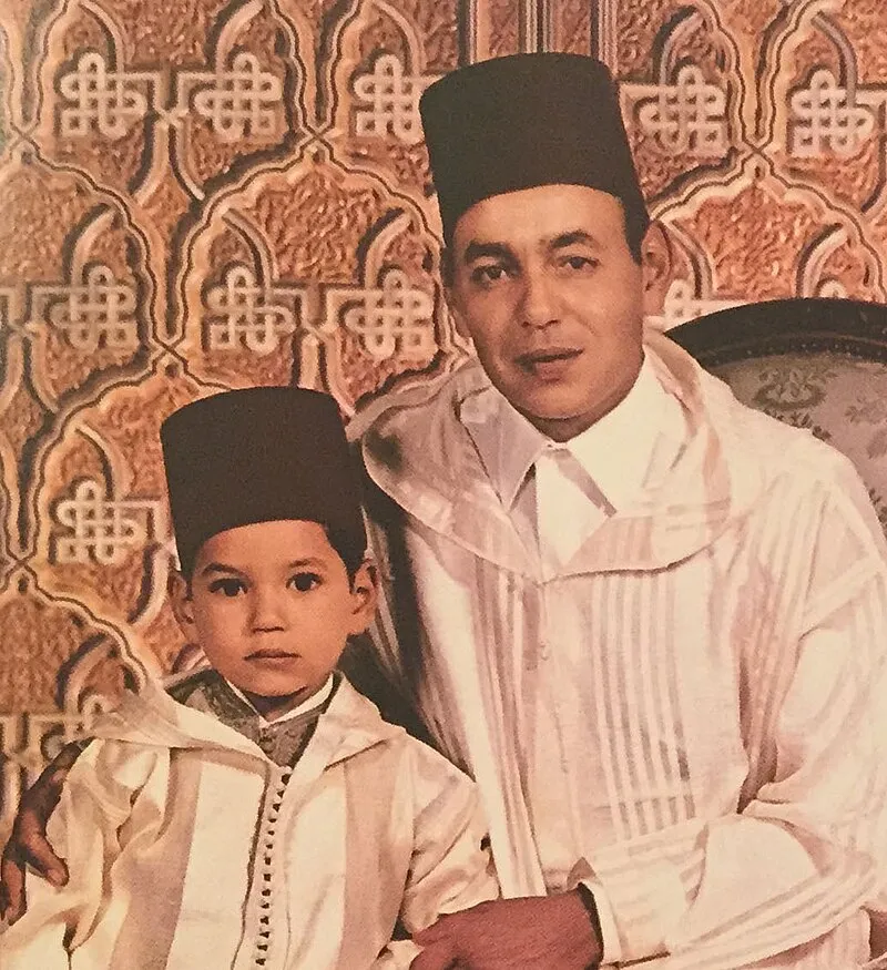 Mohammed VI and his father, Hassan II, in 1967