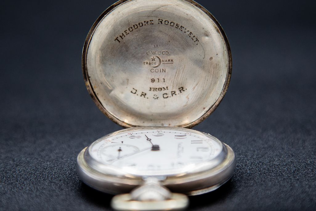 Watch with engraving