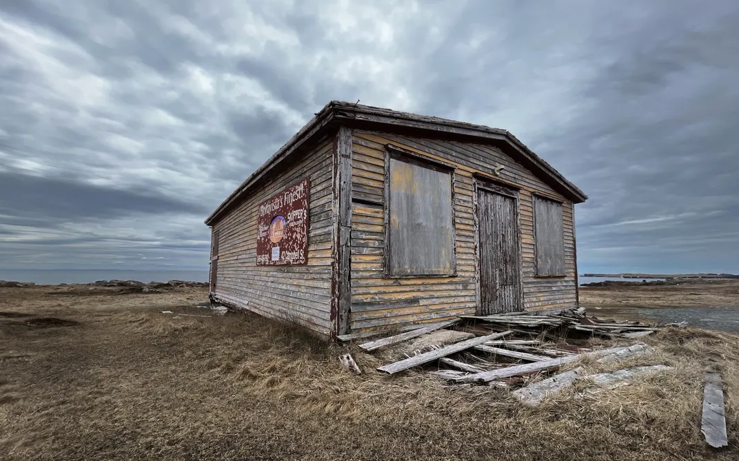 10 - Fishing sheds along the Bonavista Peninsula stand in all stages of repair, indicating how important the fishing industry was to this area in the past.