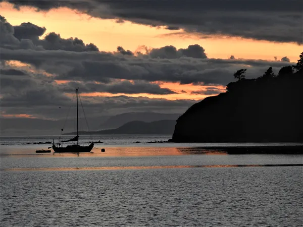 Lone Sailboat off Sucia Island thumbnail