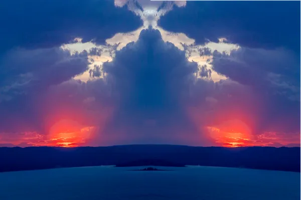 Surreal Sunset Over Yellowstone Lake thumbnail