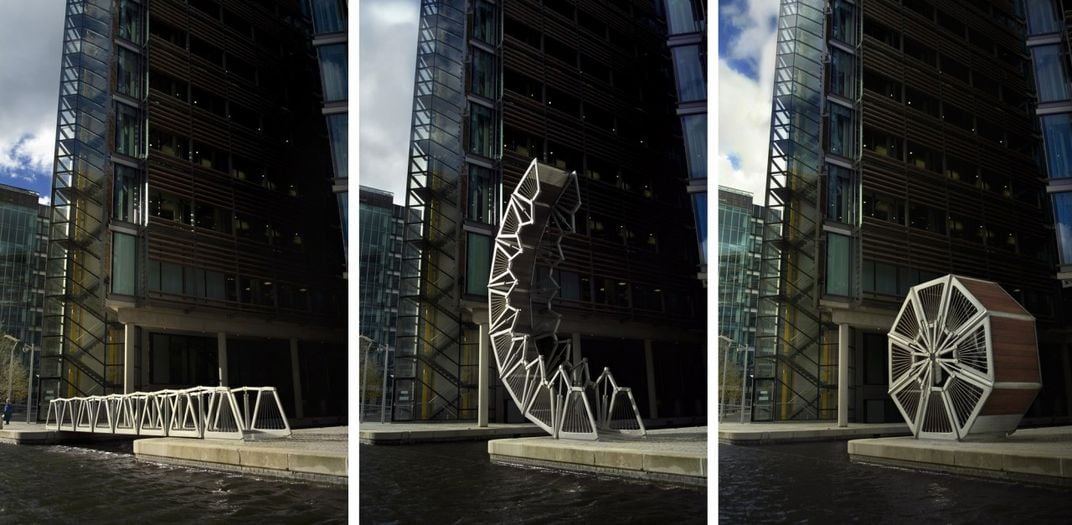 The Rolling Bridge in London (image: Heatherwick Studio)