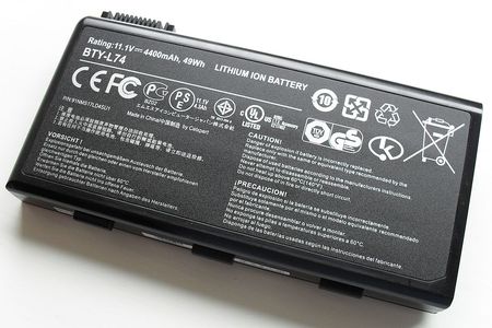 Lithium ion battery used in a laptop computer
