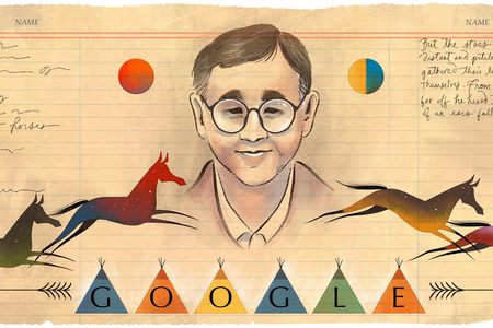 James Welch is featured on today's Google home page in honor of his birthday.