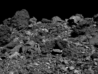 boulders on Bennu