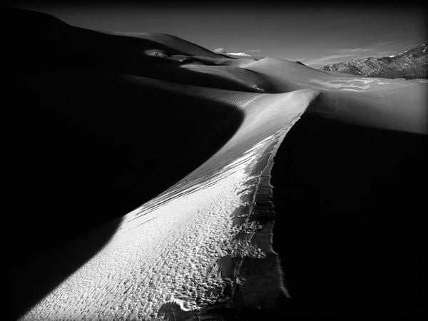 Snow and Sand, photographed at The Great Sand Dunes National Park thumbnail