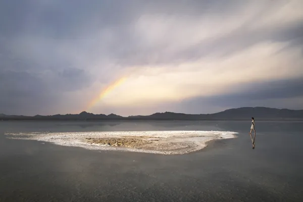 Rainbow over saltmarsh thumbnail
